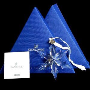 2015 Swarovski Crystal Ornament Snowflake Star Christmas Austria NIB #5099840
